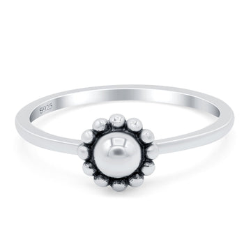 Bali Oxidized Band Solid 925 Sterling Silver Thumb Ring (7mm)